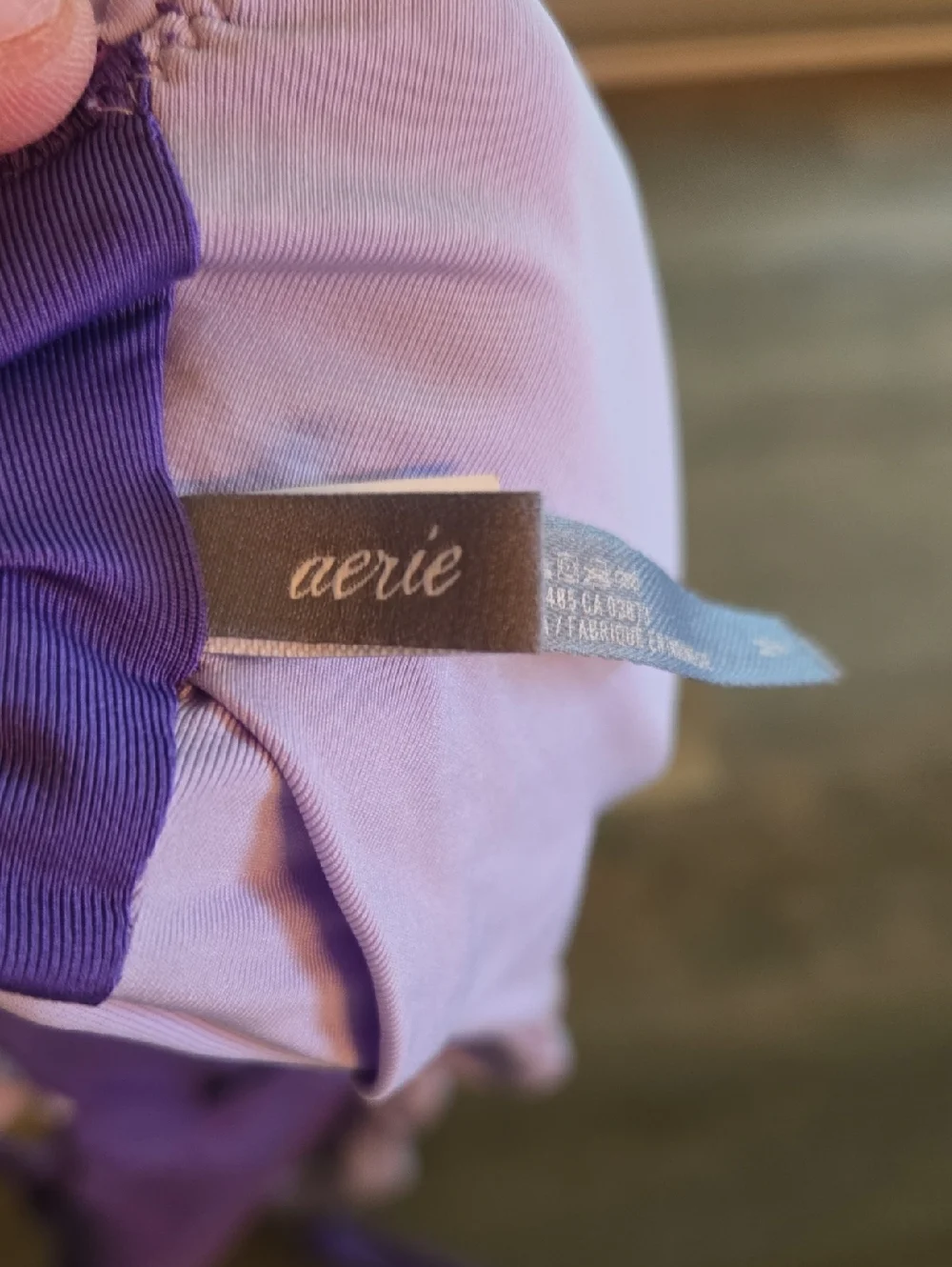 aerie Purple Colorblock Wrap Bikini Set